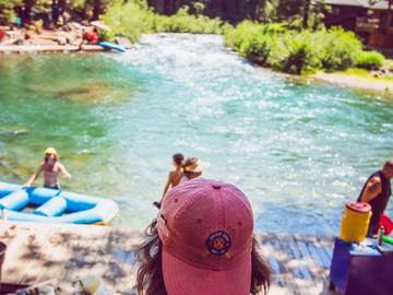 Watching the rafters launch from the Truckee River bank